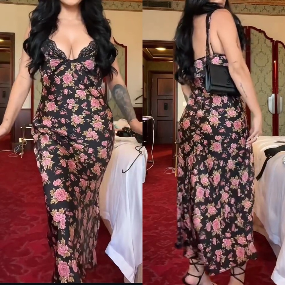 ZARA NWT Floral Midi Dress